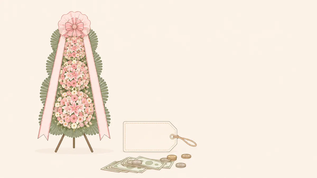 사회초년생을 위한 결혼식 화환 첫 주문 가이드 — 축하화환.kr 일러스트 안내