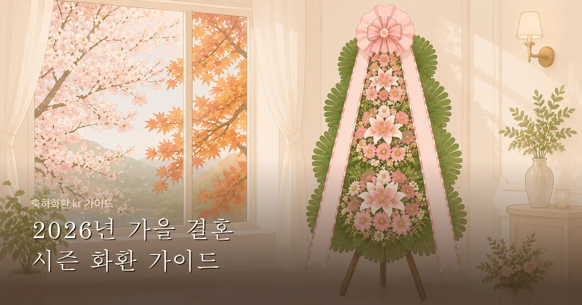 2026년 가을 결혼 시즌 화환 가이드 — 9월·10월·11월 미리 준비하기