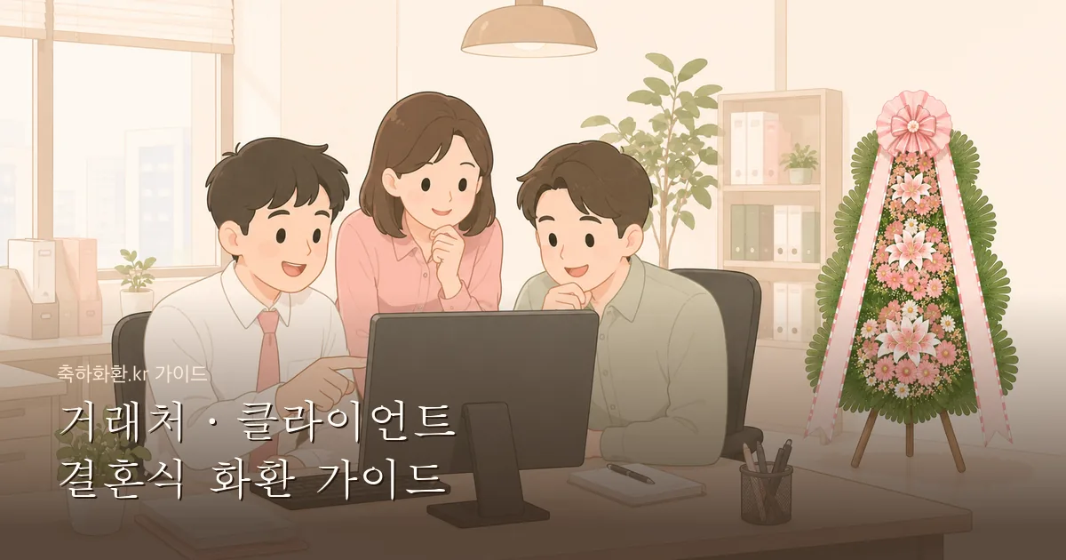 거래처·클라이언트 결혼식 화환 가이드 — 비즈니스 관계 화환 에티켓 완벽 정리