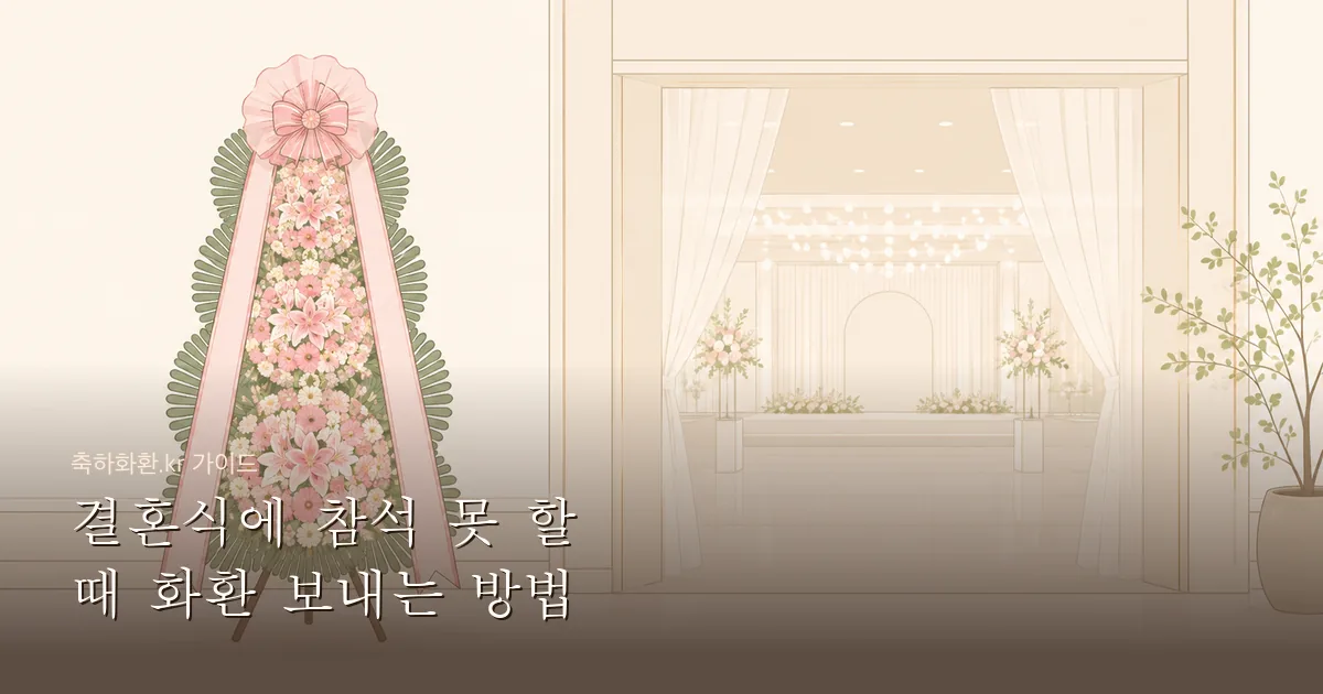 결혼식에 참석 못 할 때 화환 보내는 방법 — 불참해도 마음 전하기