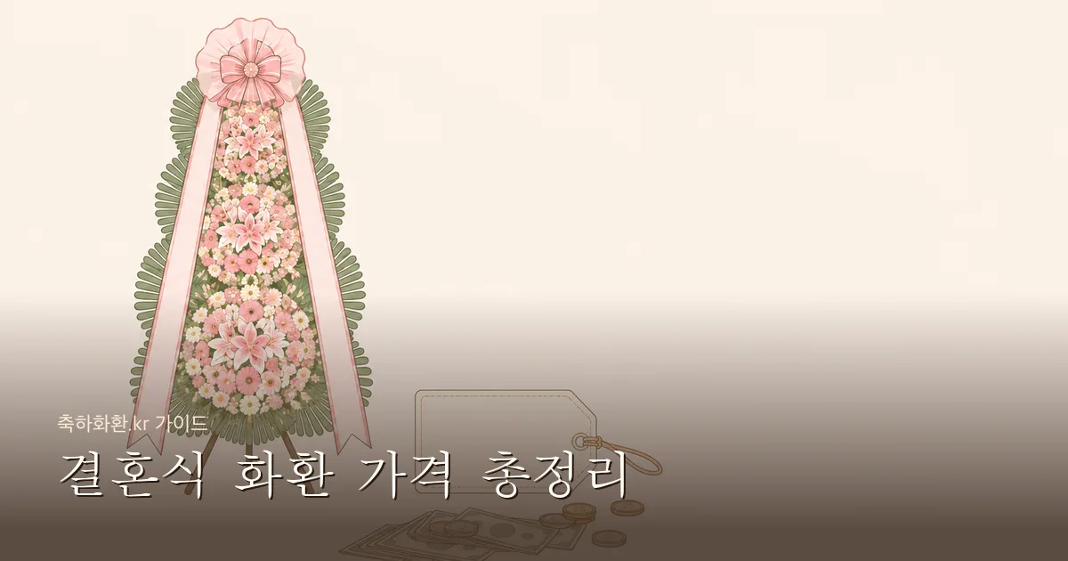 결혼식 화환 가격 가이드 — 종류별 평균 비용과 선택 팁