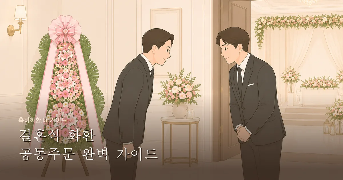 결혼식 화환 공동주문 완벽 가이드 — 친구·직장 동료와 화환 함께 주문하기