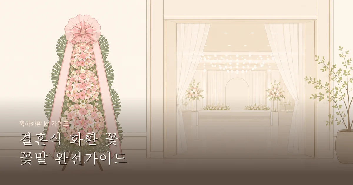 결혼식 화환 꽃 꽃말 완전가이드 — 장미·백합·거베라·카네이션 의미 총정리