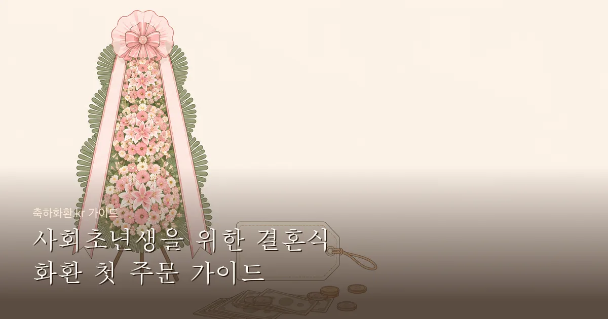 사회초년생을 위한 결혼식 화환 첫 주문 가이드 — 얼마짜리 어떻게 보낼까