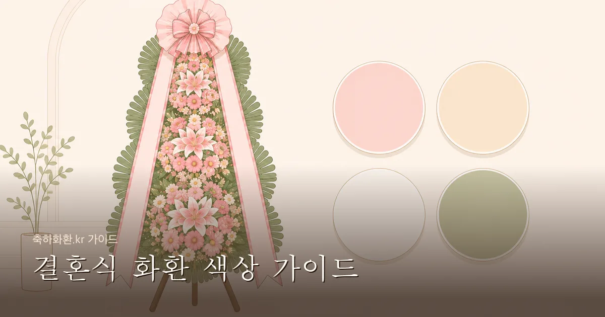 결혼식 화환 색상 선택 가이드 — 계절·장소·관계별 색깔 추천