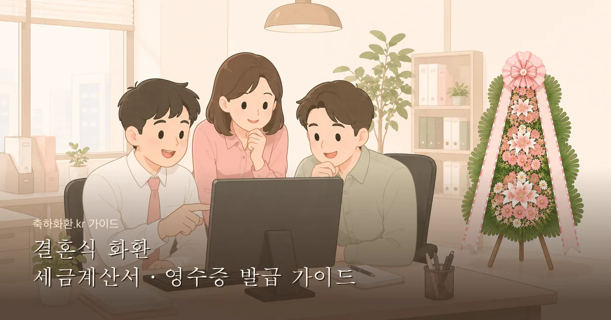 결혼식 화환 세금계산서·영수증 발급 가이드 — 회사 비용 처리 완전 정복