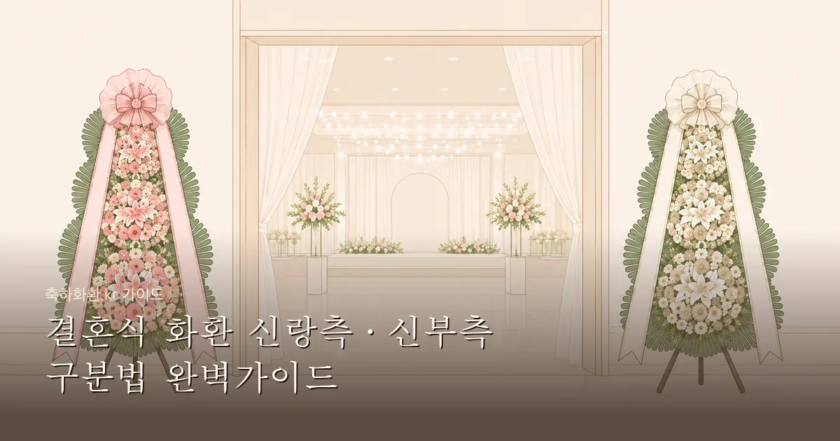 결혼식 화환 신랑측·신부측 구분법 완벽가이드 — 어느 쪽으로 보내야 할까