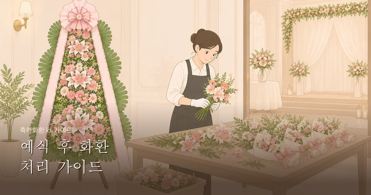 결혼식 화환 예식 후 처리 가이드 — 꽃은 어디로 가나요?
