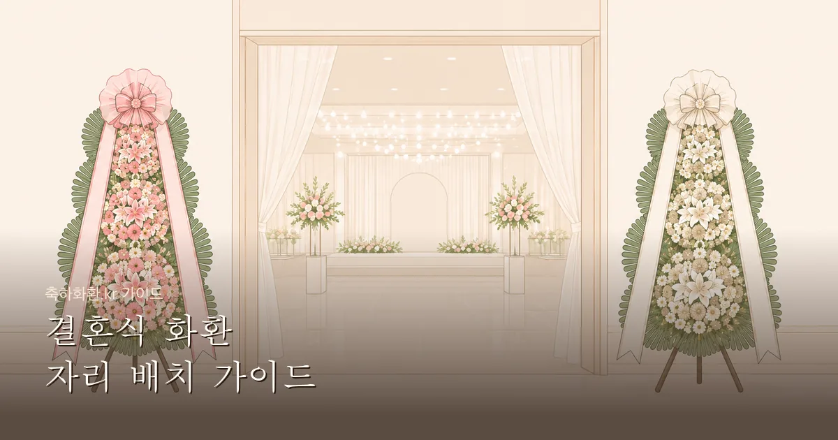 결혼식 화환 자리 배치 가이드 — 신랑측·신부측 어디에 놓일까?