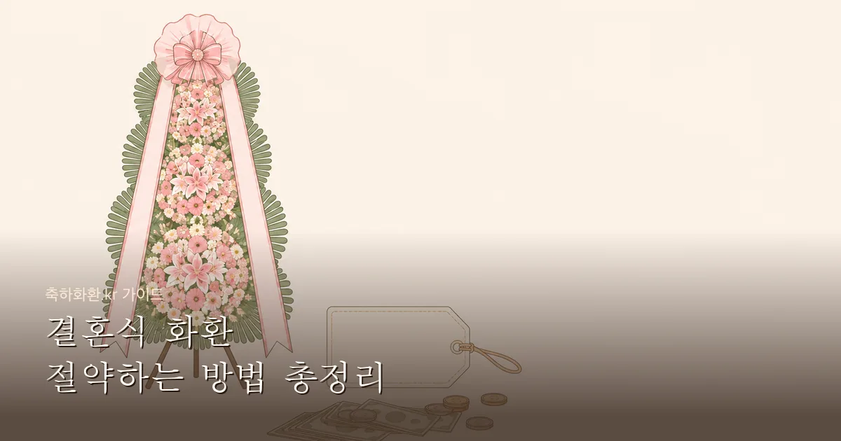 결혼식 화환 절약하는 방법 총정리 — 마음은 크게, 비용은 스마트하게