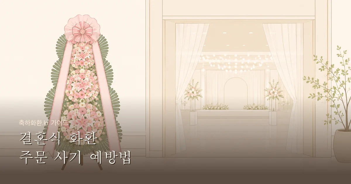 결혼식 화환 주문 사기 예방법 — 믿을 수 있는 업체 구별하는 7가지 방법