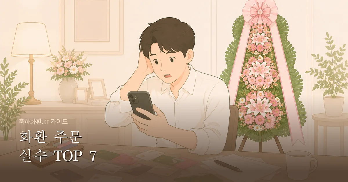 결혼식 화환 주문 실수 TOP 7 — 처음 보내는 분이 꼭 읽어야 할 글