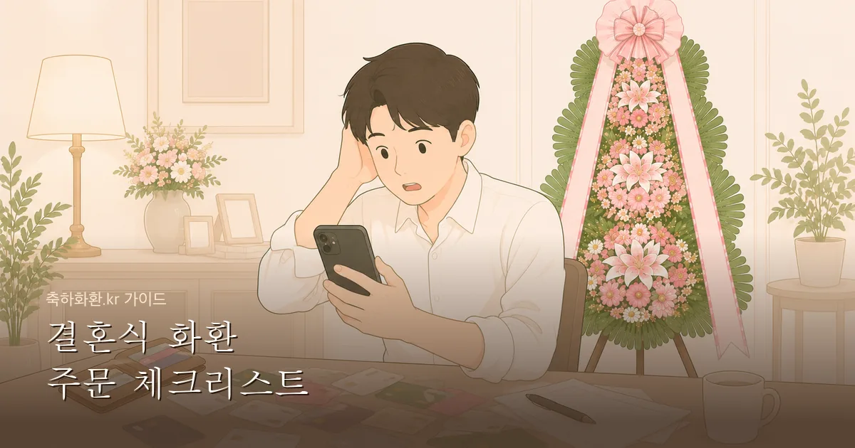 결혼식 화환 주문 체크리스트 — 실수 없이 완벽하게 보내는 10단계