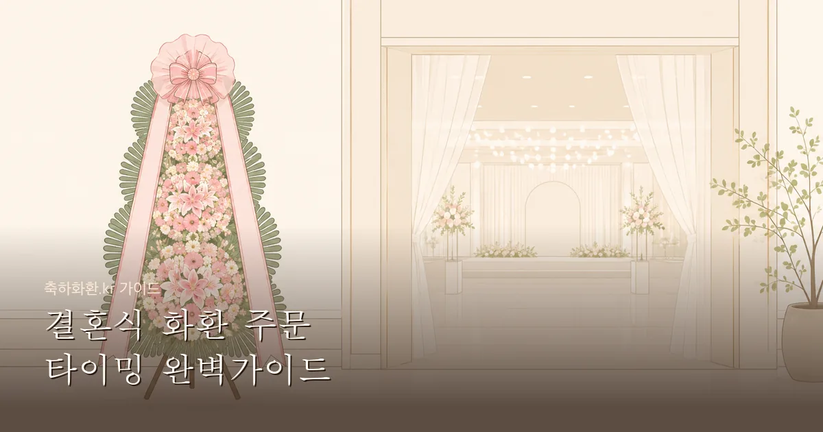 결혼식 화환 주문 타이밍 완벽가이드 — 며칠 전에 주문해야 할까?