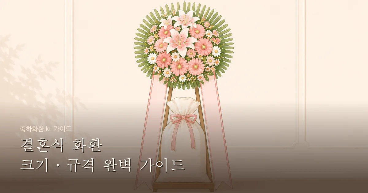 결혼식 화환 크기·규격 완벽 가이드 — 3단·오브제·쌀화환 실제 사이즈 비교
