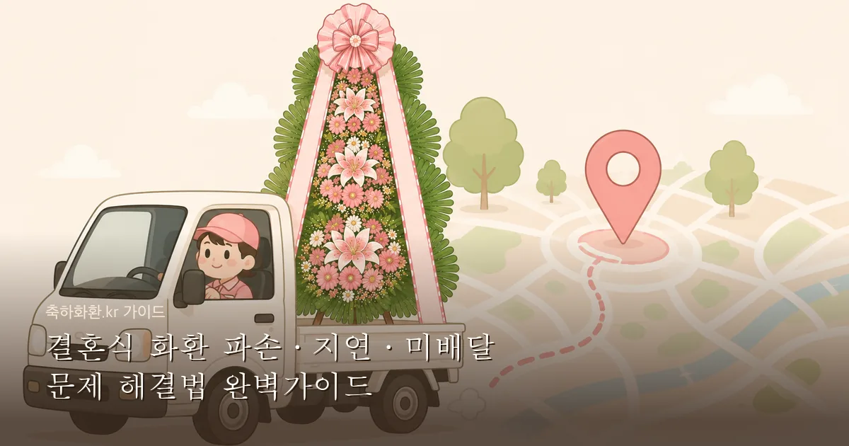 결혼식 화환 파손·지연·미배달 문제 해결법 완벽가이드