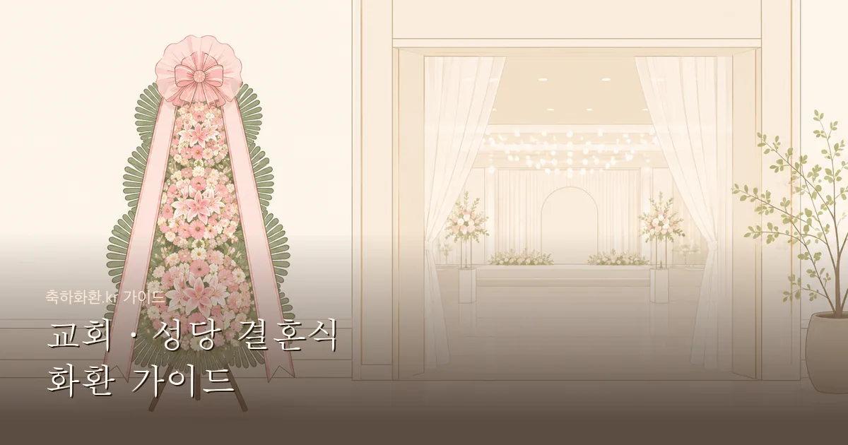 교회·성당 결혼식 화환 가이드 — 종교 예식장 화환 주문 전 꼭 확인할 것