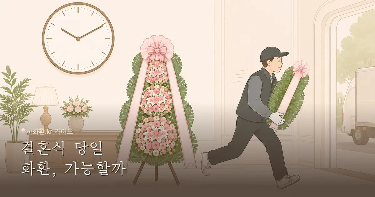 결혼식 당일 화환 주문 — 왜 불가능한지, 어떻게 대응해야 하는지