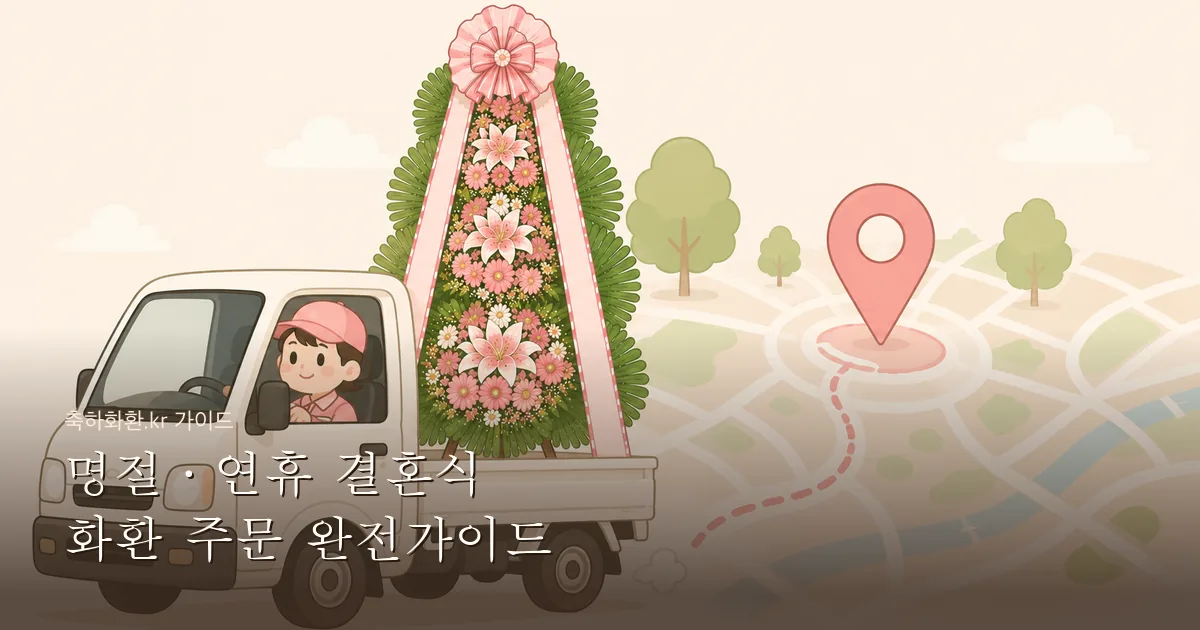 명절·연휴 결혼식 화환 주문 완전가이드 — 추석·설날·공휴일에도 배달될까?