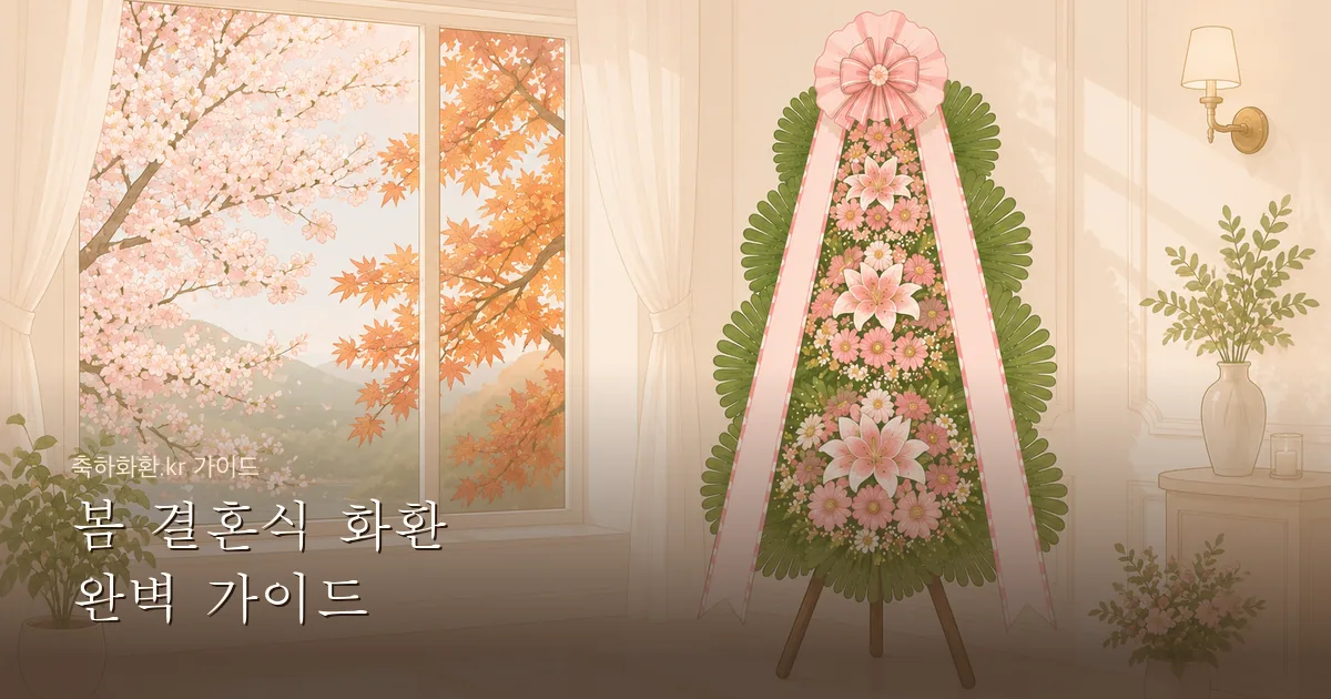 봄 결혼식 화환 완벽 가이드 — 3월·4월·5월 계절별 화환 선택법
