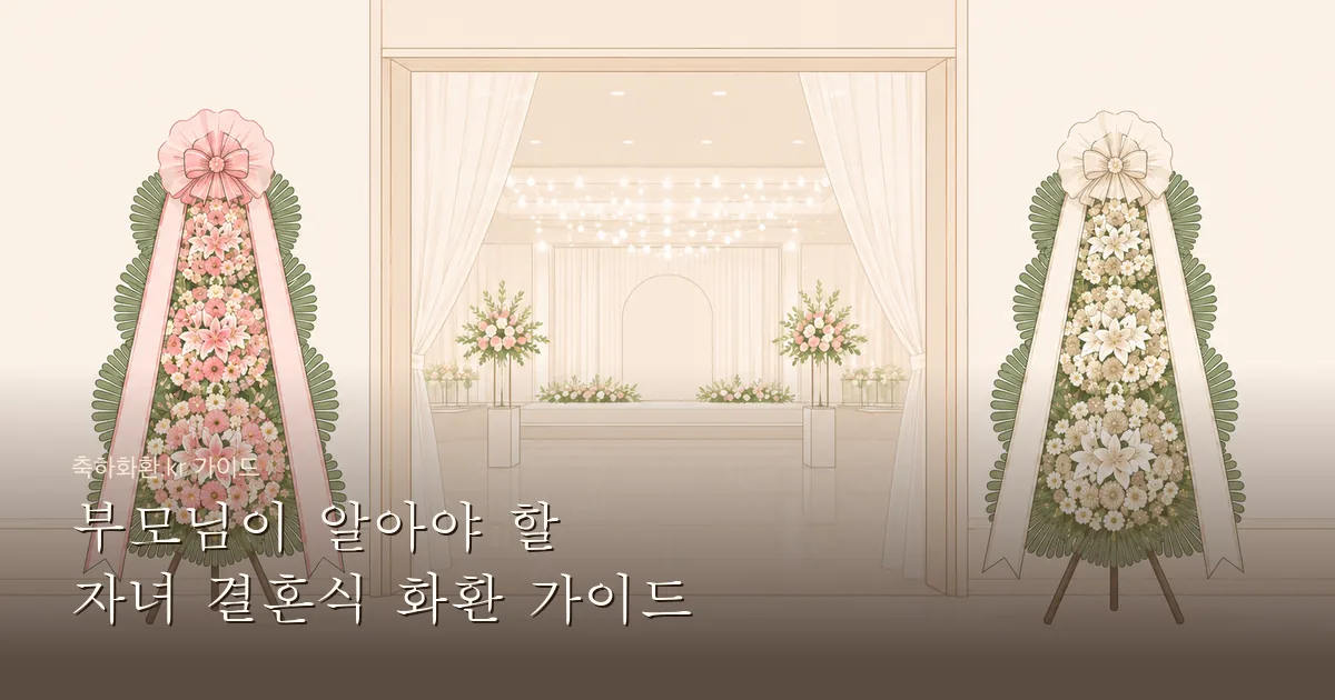 부모님이 알아야 할 자녀 결혼식 화환 가이드 — 신랑·신부 부모 입장 완벽 정리