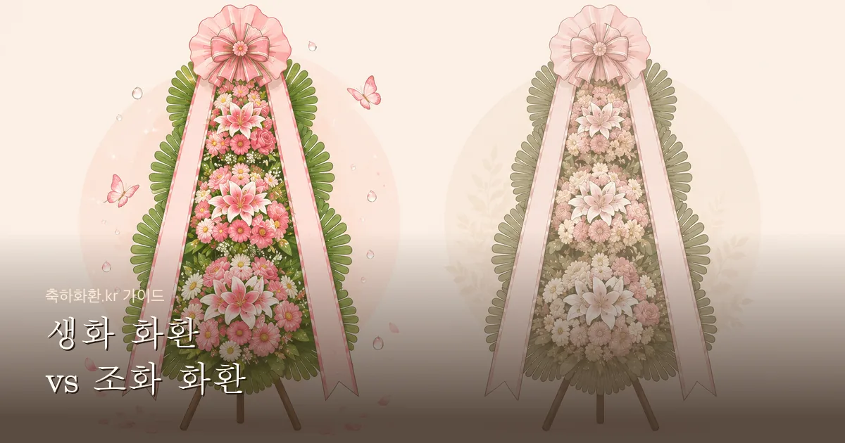 생화 화환 vs 조화 화환 — 어떤 걸 보내야 할까?