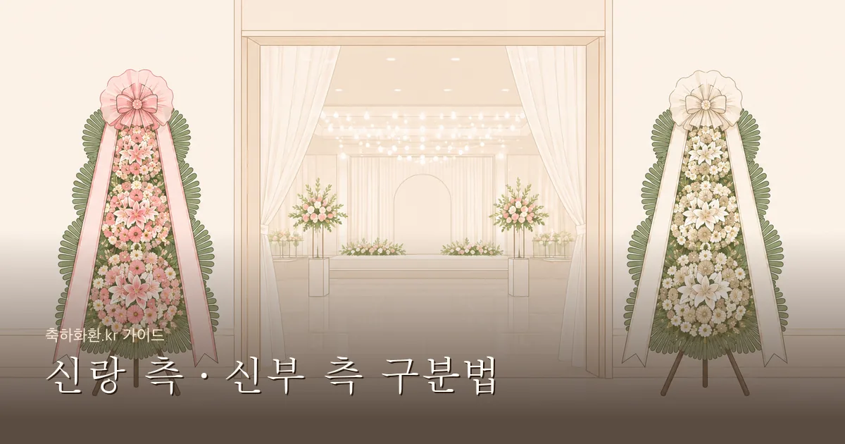신랑 측·신부 측 화환 보내기 — 어디로 보내야 할까?