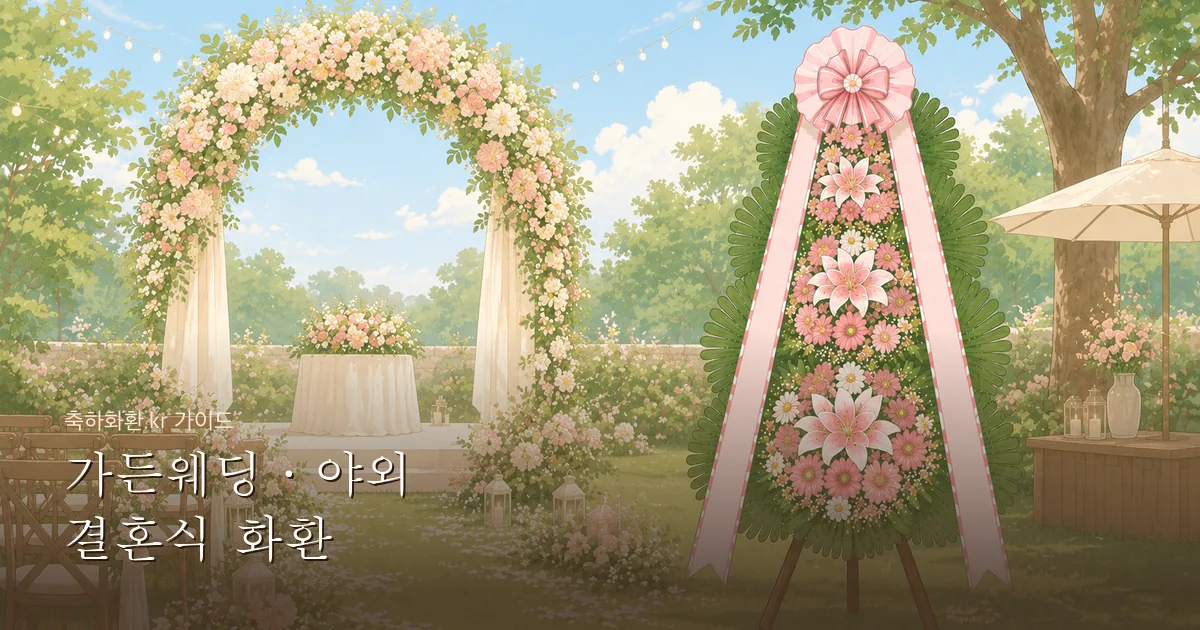야외 결혼식·가든웨딩 화환 가이드 — 실외 예식장 화환 주문 완전 정복