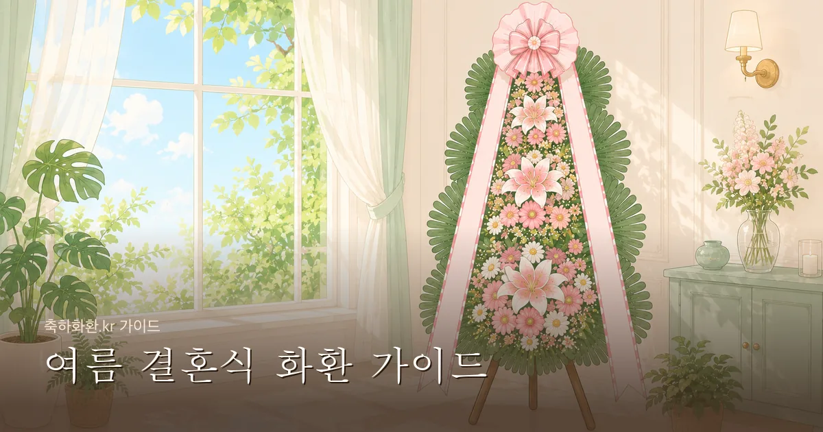 여름 결혼식 화환 가이드 — 7·8월 비수기 화환 주문 완전 정복