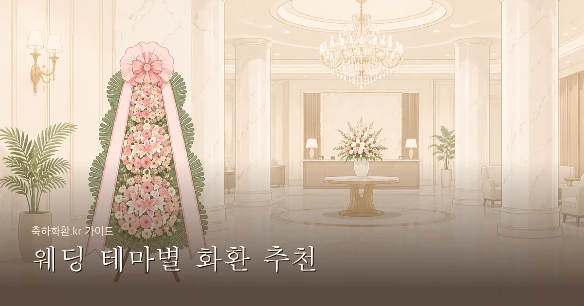웨딩 테마별 화환 추천 — 클래식·미니멀·가든·호텔·성당 웨딩 스타일별 완벽 가이드