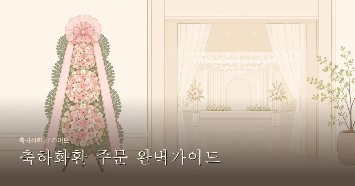 축하화환 주문 완벽가이드 — 결혼식 화환 5분 만에 주문하는 법
