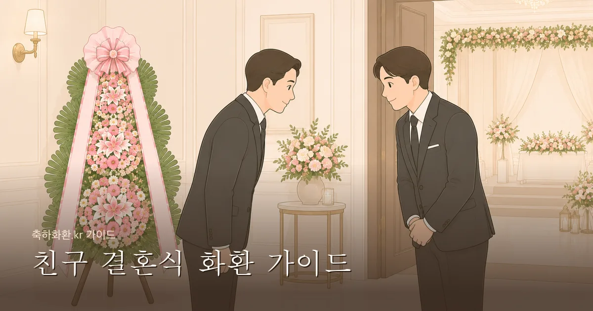 친구 결혼식 화환 완벽 가이드 — 금액·종류·메시지 총정리