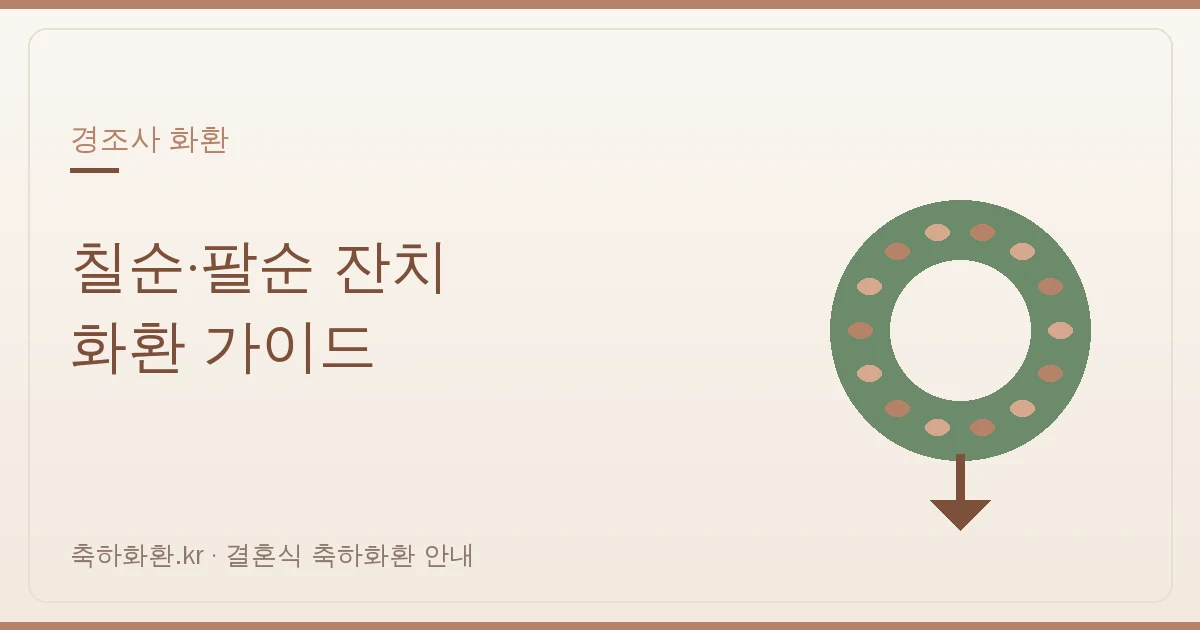 칠순·팔순(고희연) 잔치 화환 가이드 — 결혼식 화환과 무엇이 다를까
