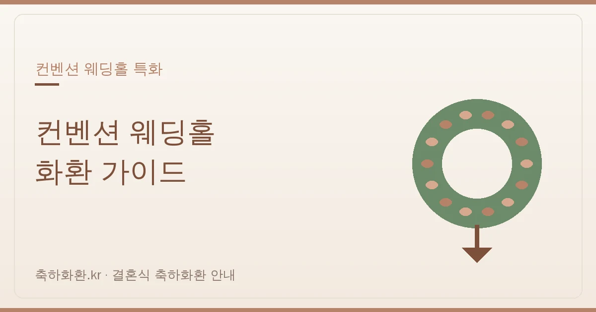 컨벤션 웨딩홀 화환 가이드 — 대형 컨벤션센터 결혼식, 화환 보낼 때 주의할 점