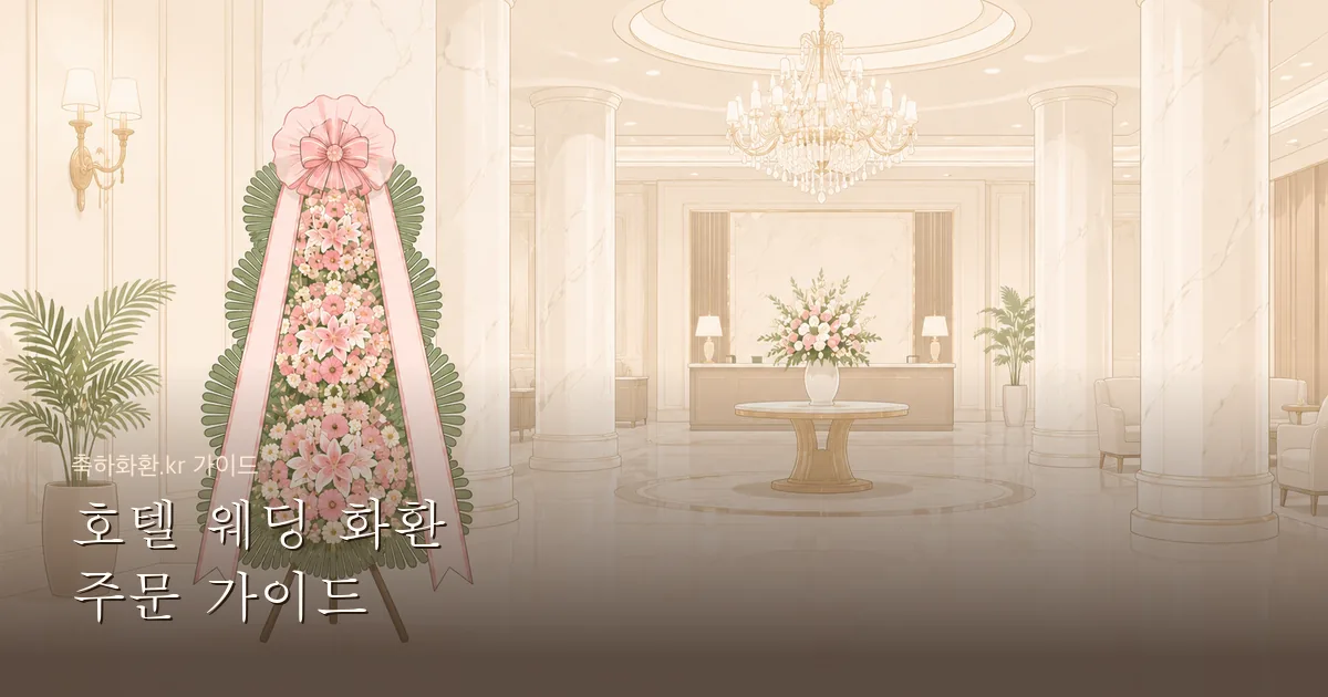 호텔 웨딩 화환 주문 — 반입 규정부터 주문 방법까지