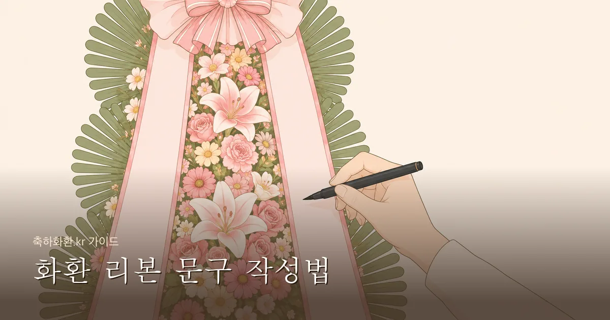 화환 리본 문구 작성법 — 실수하지 않는 5가지 규칙