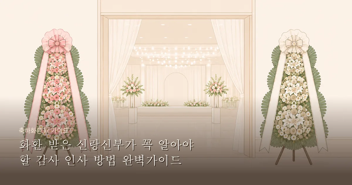 화환 받은 신랑신부가 꼭 알아야 할 감사 인사 방법 완벽가이드