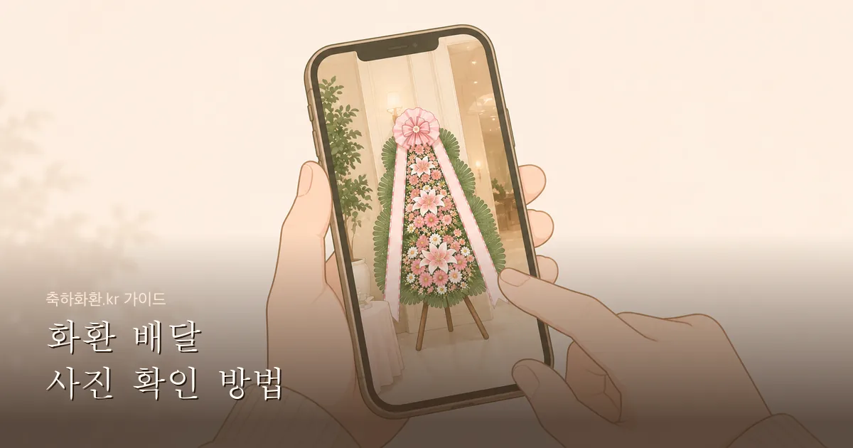 화환 배달 확인하는 법 — 현장 사진 요청부터 도착 확인까지