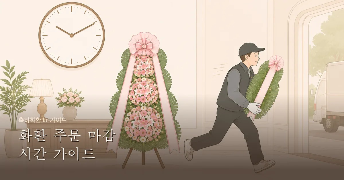 화환 주문 마감 시간 완전 가이드 — 예식 전날 오후 5시