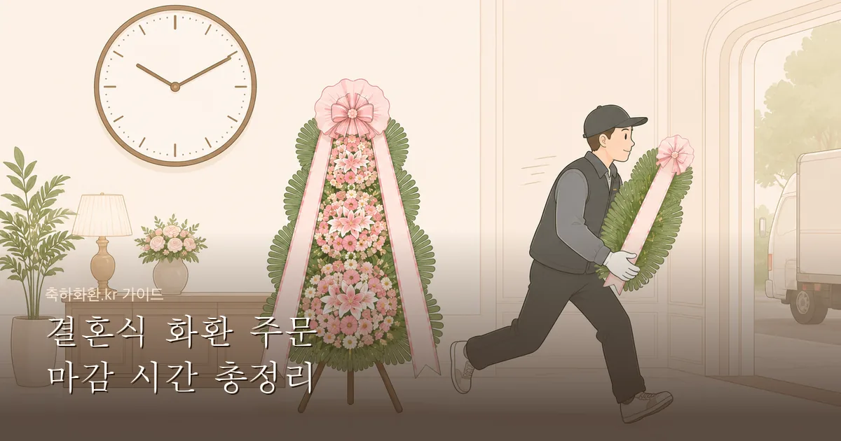 결혼식 화환 주문 마감 시간 총정리 — 언제까지 주문해야 예식에 맞게 도착할까